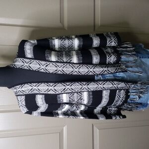 Ruby Rd. petite open front fringe Cardigan size petite medium